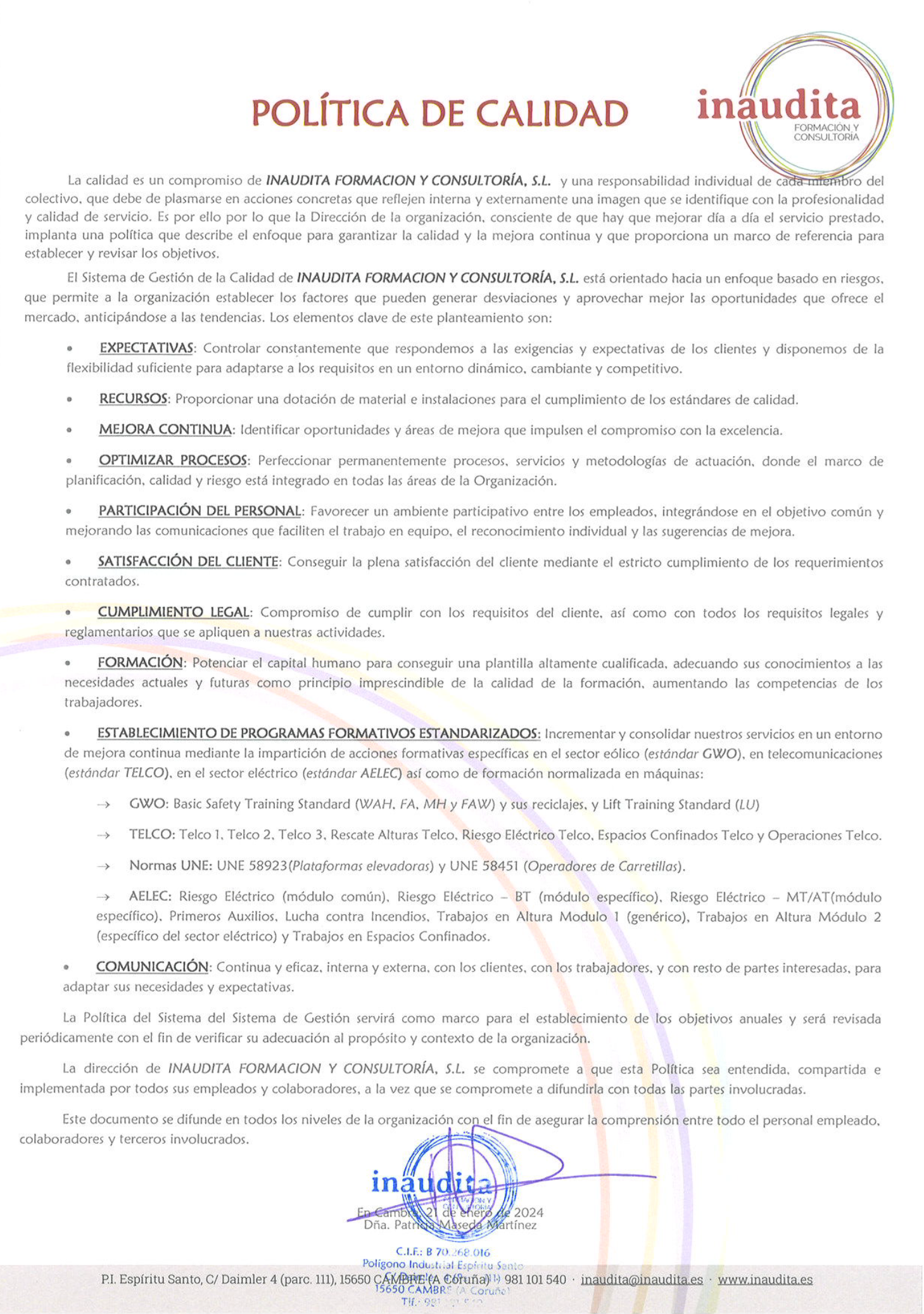 Política de Calidad